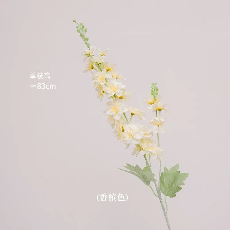 Simulation flower delphinium grass 2 forks flocking big delphinium hyacinth, home decoration wedding photography props fake flower wholesale