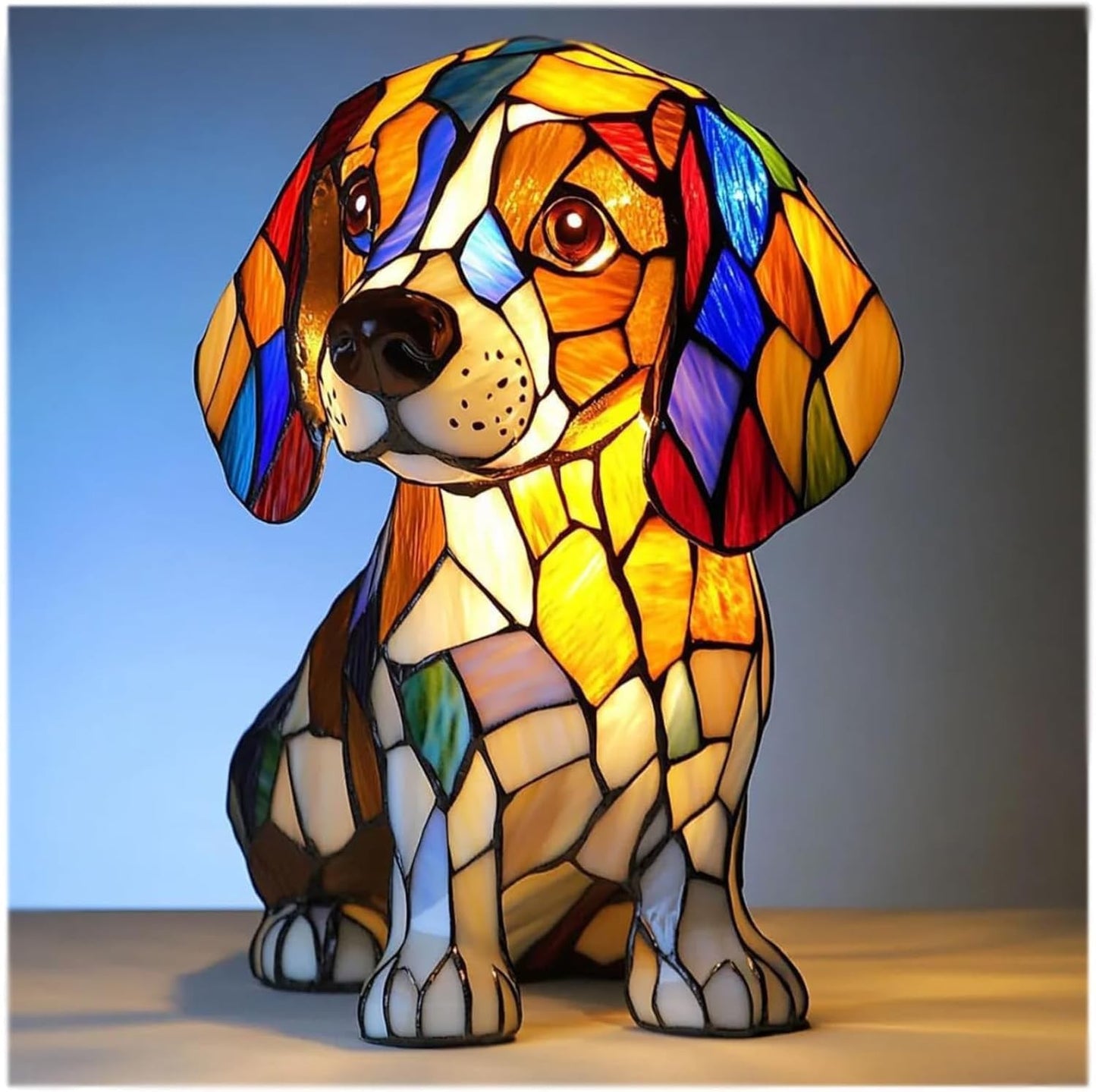 2026 new dog series resin ornament LED night light art animal statue creative home desktop decoration