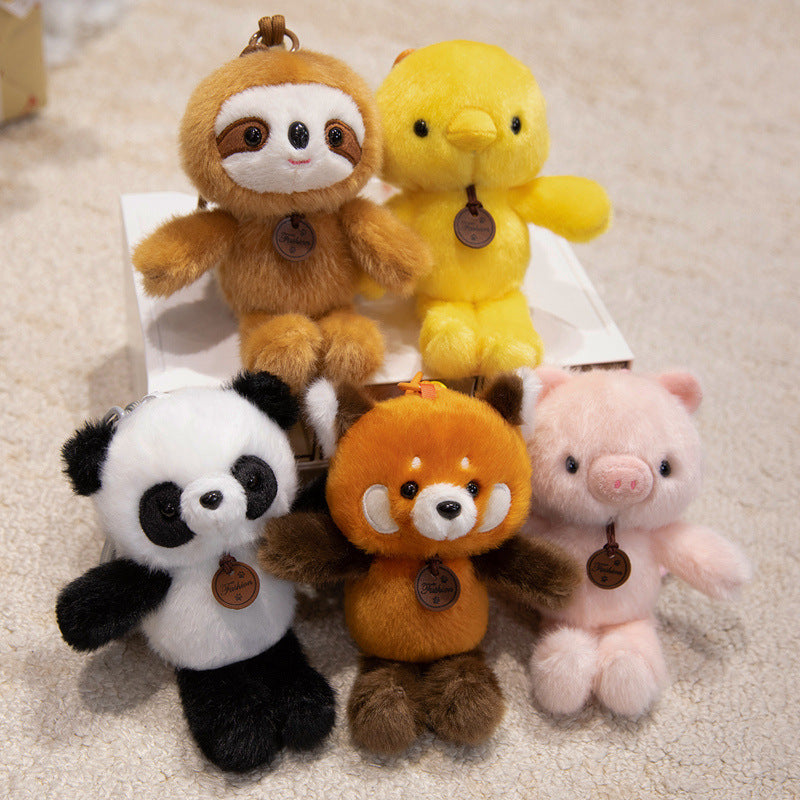 Animal pendant doll keychain wholesale bag hand rope plush toy birthday gift girl doll