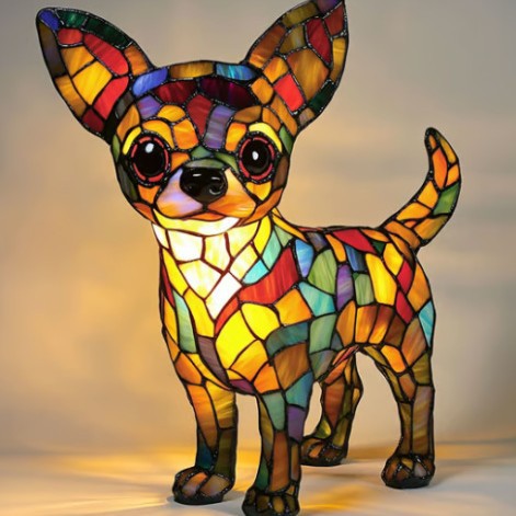2026 new dog series resin ornament LED night light art animal statue creative home desktop decoration