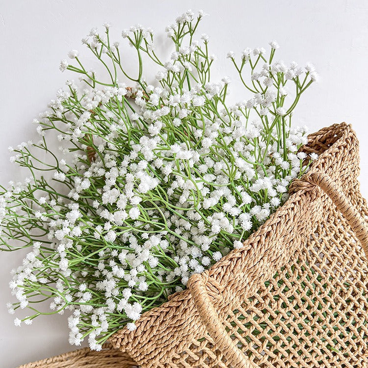 Single Baby Breath Artificial flower fake flower wedding decoration hand-held bouquet hand-matched soft glue plastic flower wholesale
