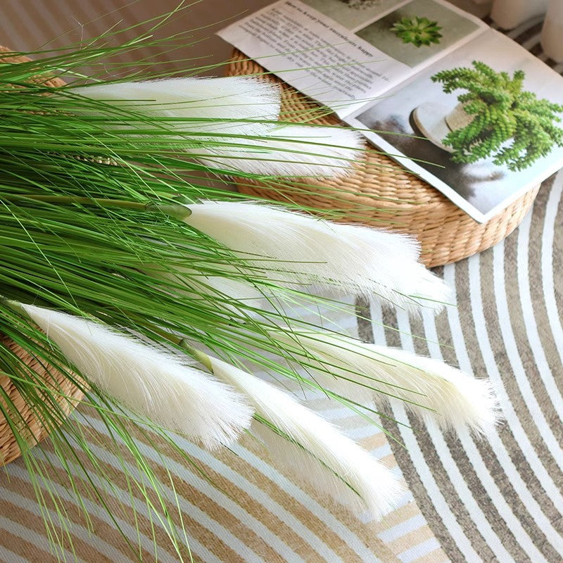 High-branched reed simulated flower handle bundle prop decoration Nordic interior decoration simulated flower simulated reed dog tail grass