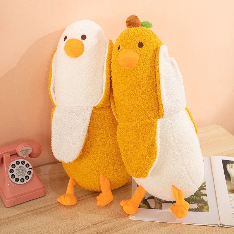 Plush Banana duck cute banana throw pillow plush toy funny doll throw pillow sleeping pinch leg birthday gift female