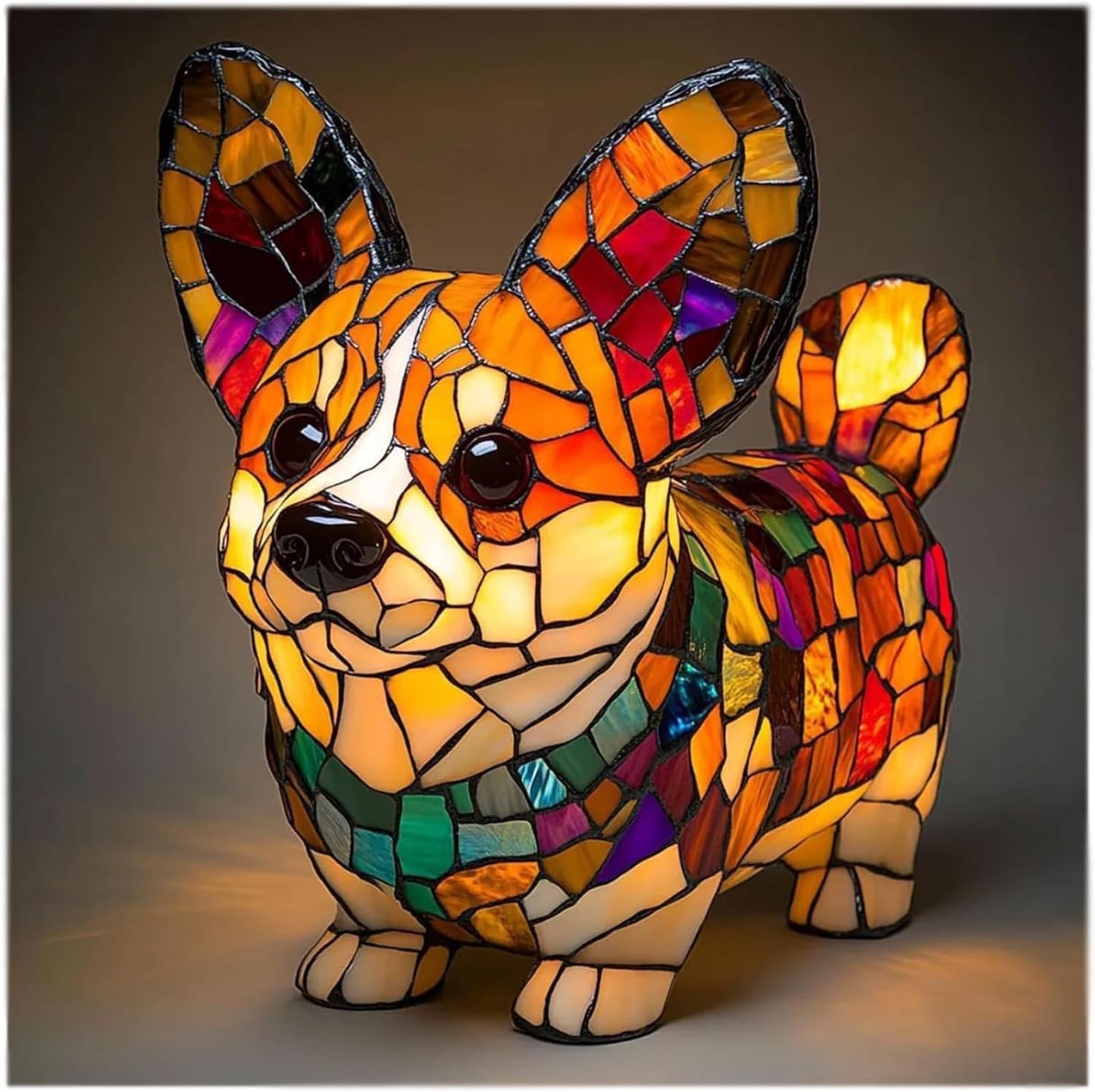 2026 new dog series resin ornament LED night light art animal statue creative home desktop decoration