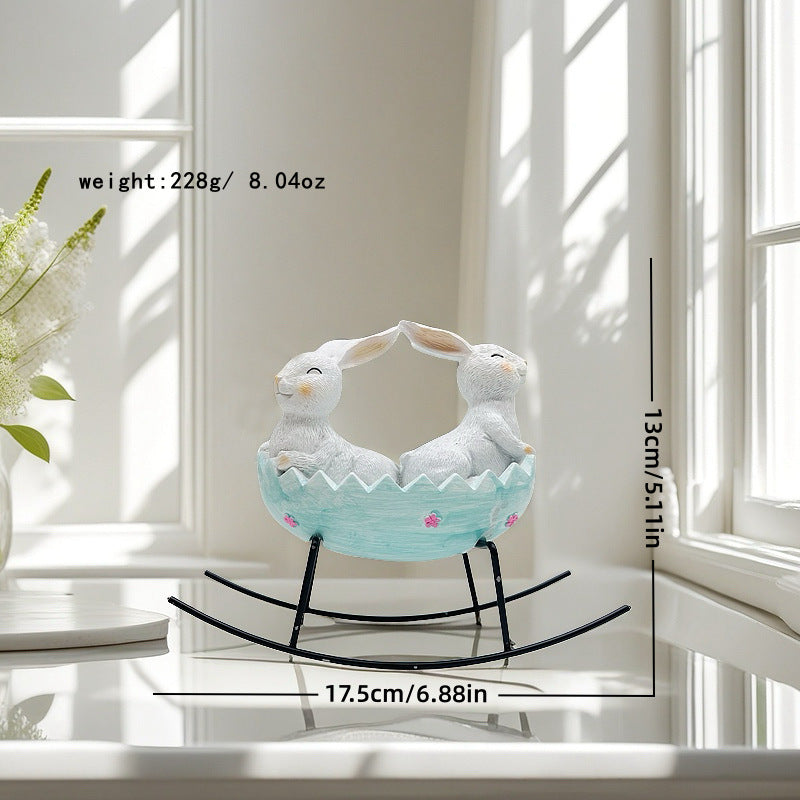 2026 Easter Cradle Rabbit Ornament Creative Home Bath Rabbit Ornament Garden Garden Outdoor Ornament
