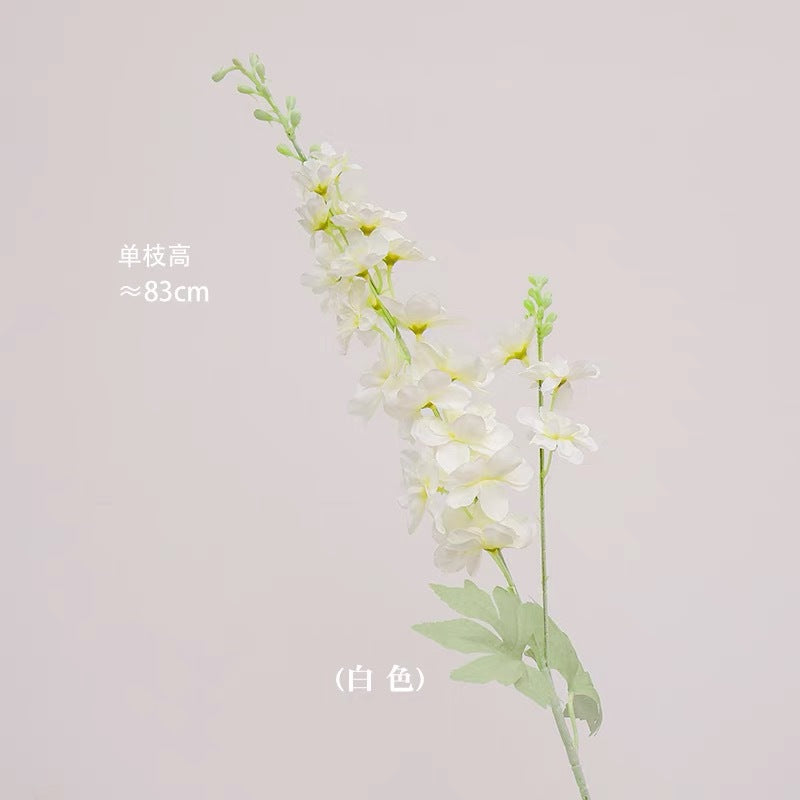 Simulation flower delphinium grass 2 forks flocking big delphinium hyacinth, home decoration wedding photography props fake flower wholesale