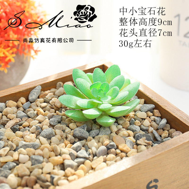Artificial green succulent flower head creative DIY supplies bonsai accessories artificial flower Jinhua directly from the manufacturer