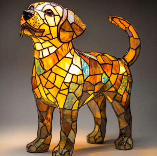 2026 new dog series resin ornament LED night light art animal statue creative home desktop decoration