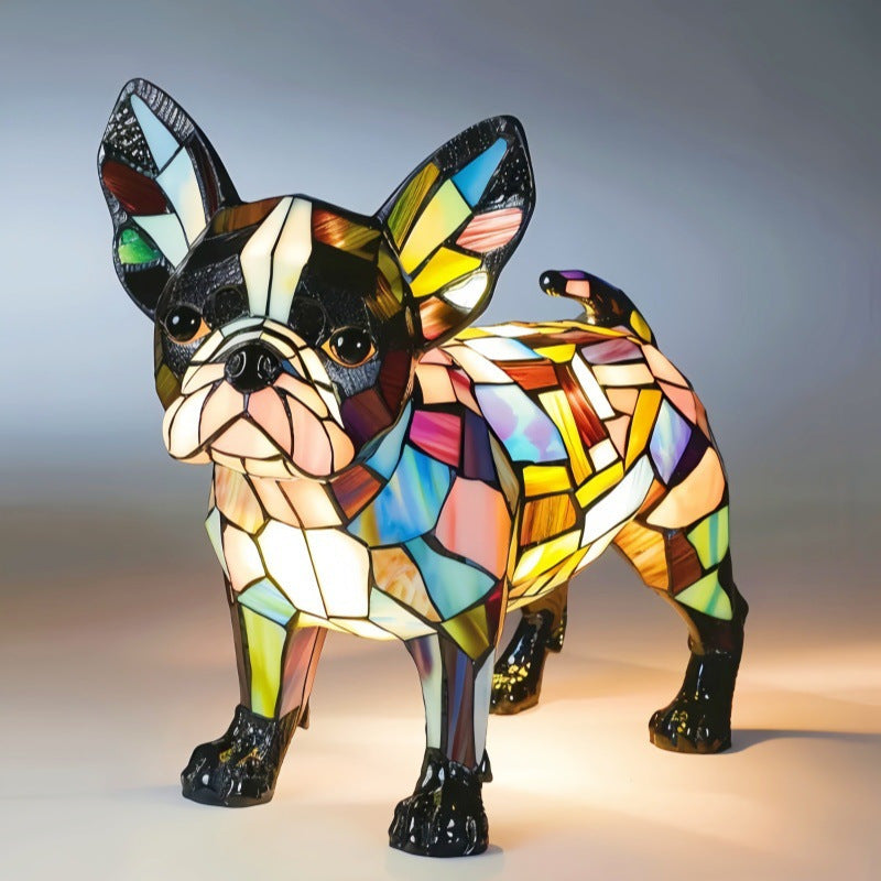 2026 new dog series resin ornament LED night light art animal statue creative home desktop decoration