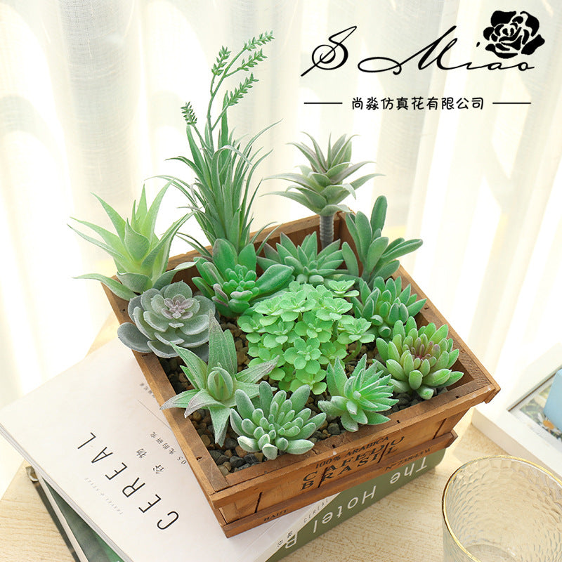 Artificial green succulent flower head creative DIY supplies bonsai accessories artificial flower Jinhua directly from the manufacturer