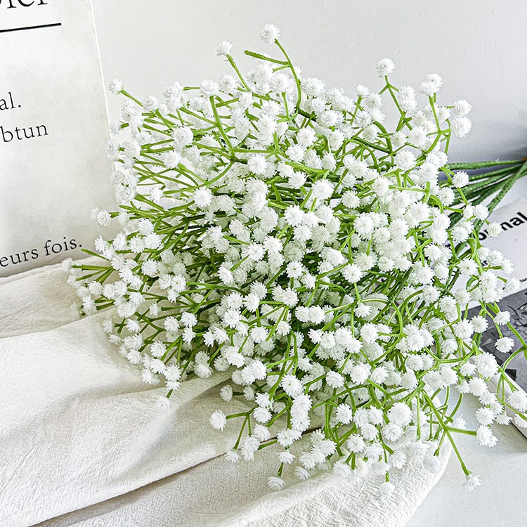 Single Baby Breath Artificial flower fake flower wedding decoration hand-held bouquet hand-matched soft glue plastic flower wholesale
