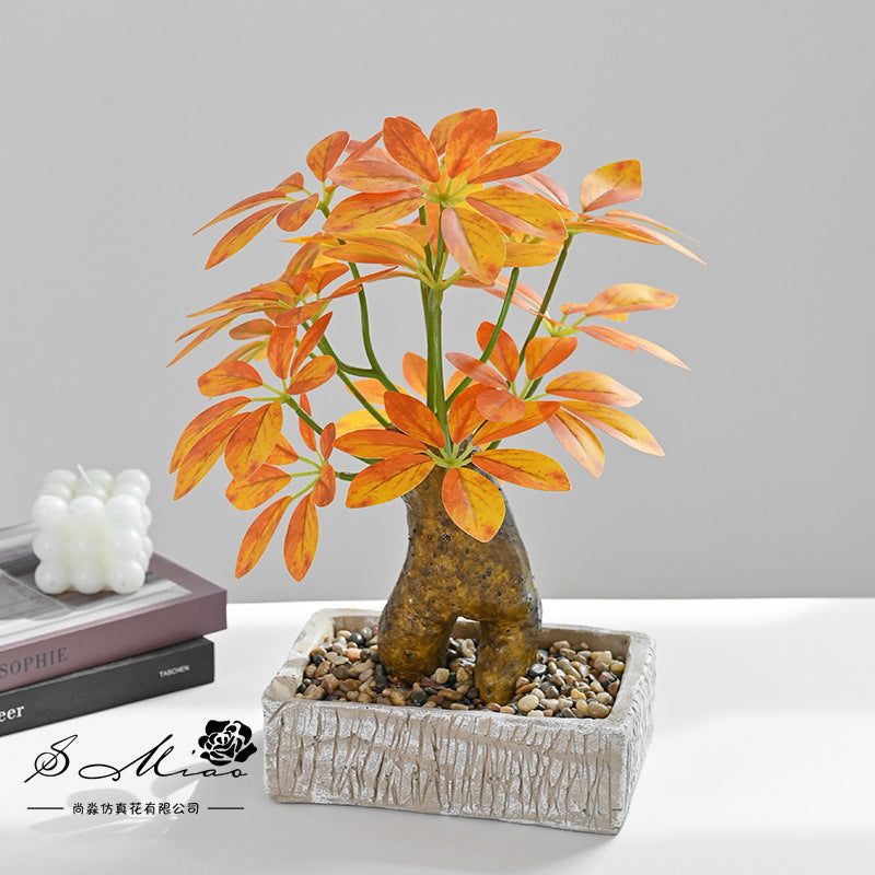 Fake flower fortune tree green plant bonsai artificial plant directly from the manufacturer simulation flower creative home ornament simulation potted plant