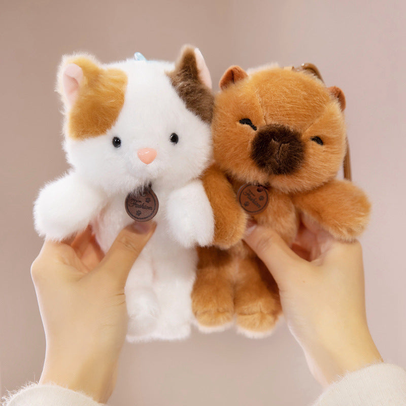Animal pendant doll keychain wholesale bag hand rope plush toy birthday gift girl doll