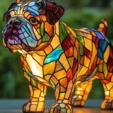 2026 new dog series resin ornament LED night light art animal statue creative home desktop decoration