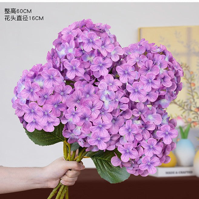Artificial hydrangea high-end wedding hall hotel home decoration ornament 3D printing Elsa hydrangea simulation flower fake flower