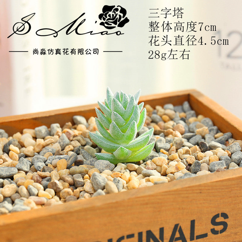 Artificial green succulent flower head creative DIY supplies bonsai accessories artificial flower Jinhua directly from the manufacturer