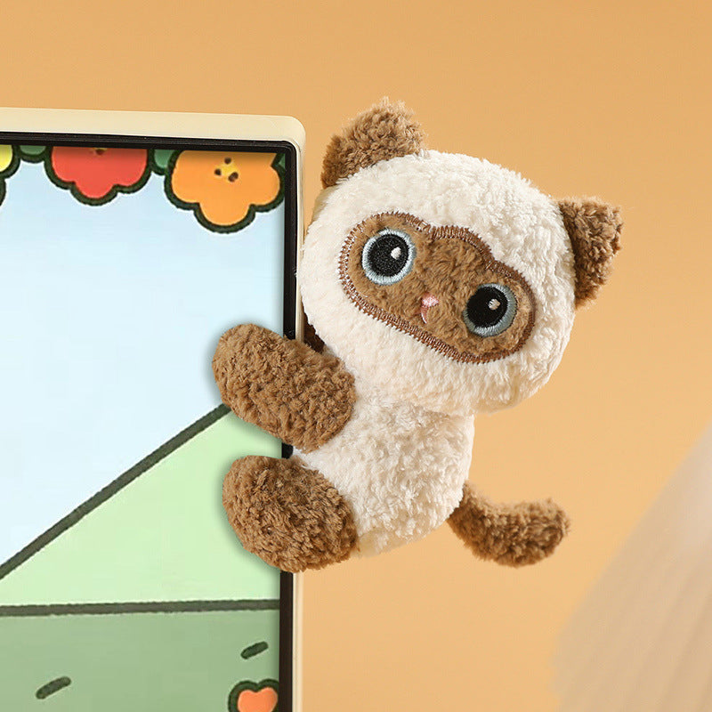 Cute little animals, plush clips, dolls, cute cats, rabbits, desktop ornaments, computer screen ornaments, dolls
