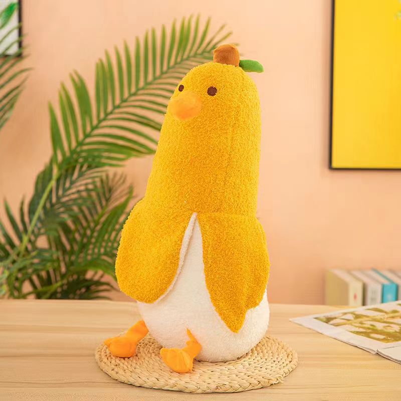 Plush Banana duck cute banana throw pillow plush toy funny doll throw pillow sleeping pinch leg birthday gift female