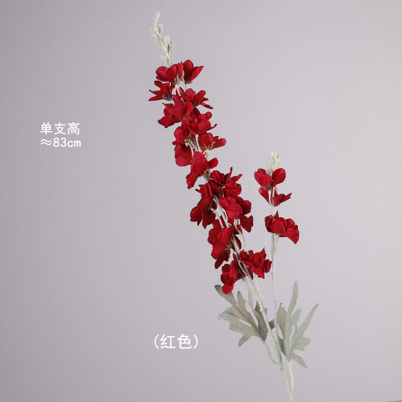 Simulation flower delphinium grass 2 forks flocking big delphinium hyacinth, home decoration wedding photography props fake flower wholesale