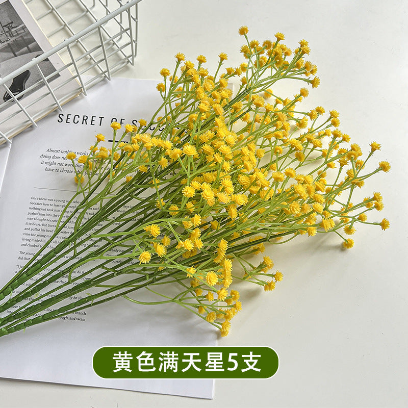 Single Baby Breath Artificial flower fake flower wedding decoration hand-held bouquet hand-matched soft glue plastic flower wholesale