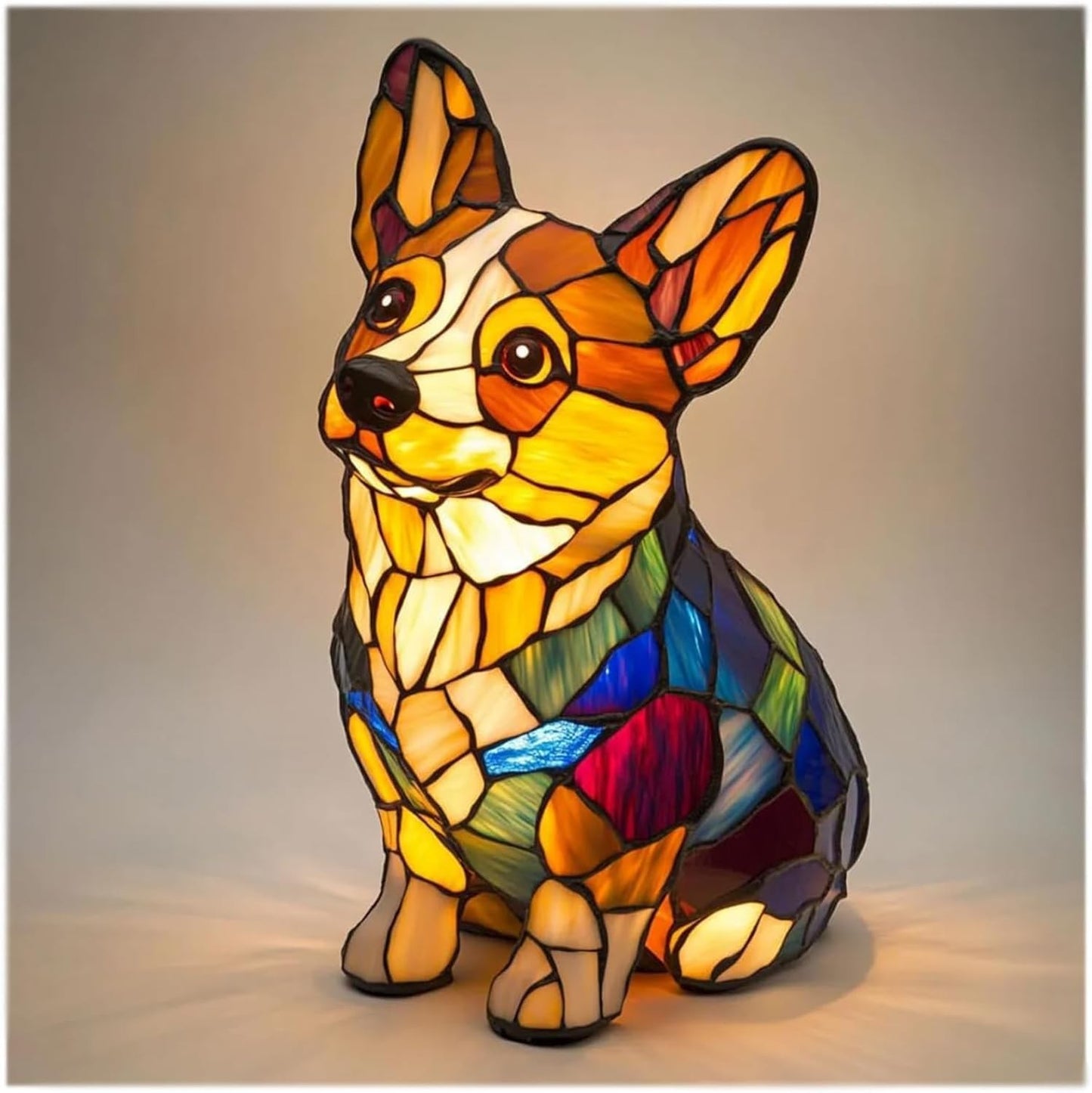 2026 new dog series resin ornament LED night light art animal statue creative home desktop decoration