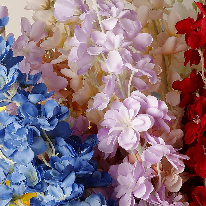 Simulation flower delphinium grass 2 forks flocking big delphinium hyacinth, home decoration wedding photography props fake flower wholesale