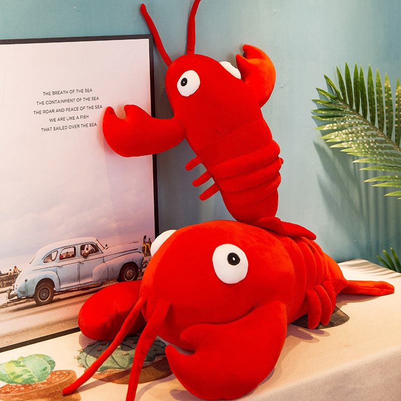 Simulated Lobster Doll Plush Toy Crayfish Pillow Ragdoll Ocean Doll Creative Birthday Gift for Men and Women