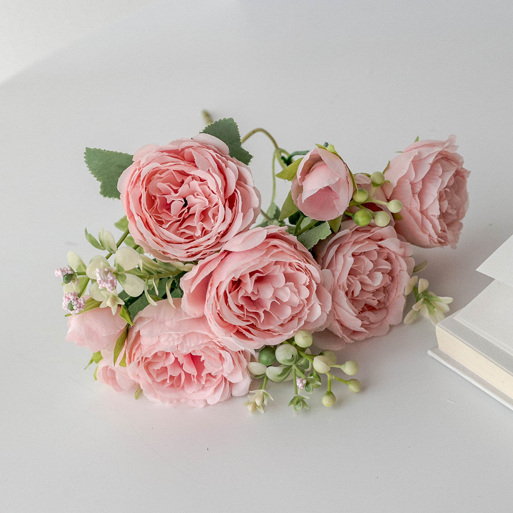 artificial flower bouquet 7-pronged simulated flower Peony bouquet Plastic flower, daisy flower Silk flower Dried flower Home decoration