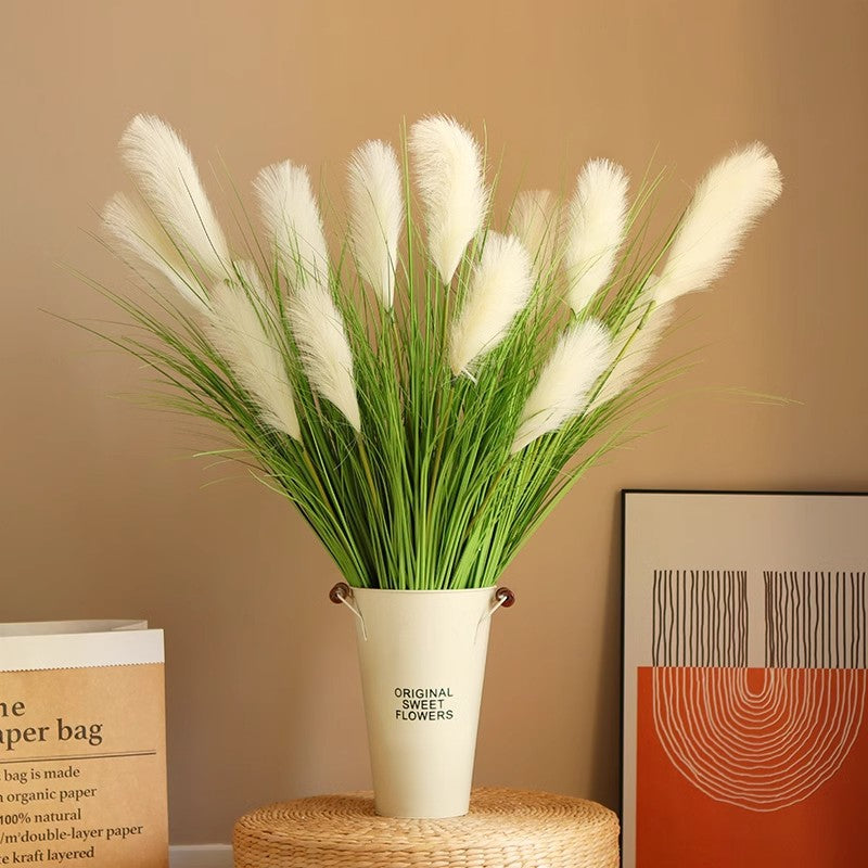 High-branched reed simulated flower handle bundle prop decoration Nordic interior decoration simulated flower simulated reed dog tail grass
