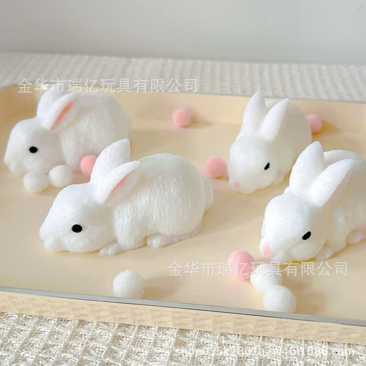 Cute big white rabbit pinch music decompression artifact vent slow rebound toy jade rabbit pinch Internet celebrity explosion high value