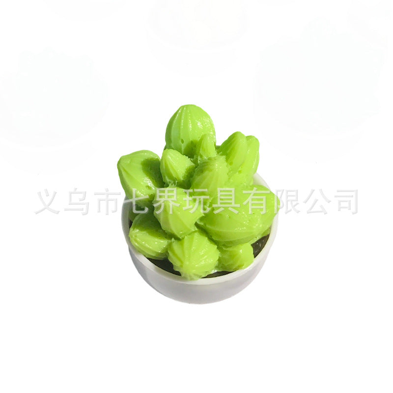 2026 New mini simulation potted succulent plant pinch  desktop ornament pinch decompression toy cute decoration