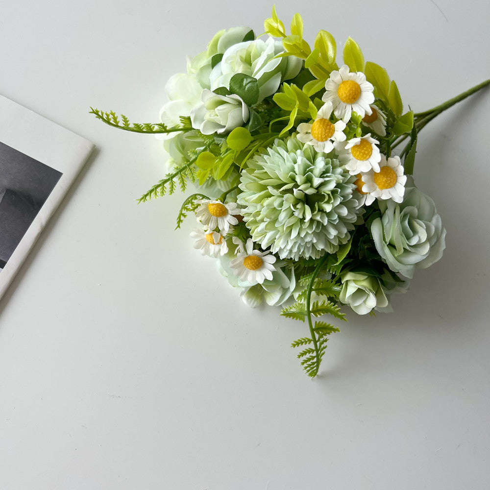 artificial flower bouquet 7-pronged simulated flower Peony bouquet Plastic flower, daisy flower Silk flower Dried flower Home decoration