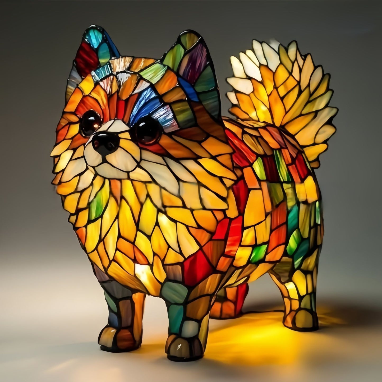 2026 new dog series resin ornament LED night light art animal statue creative home desktop decoration
