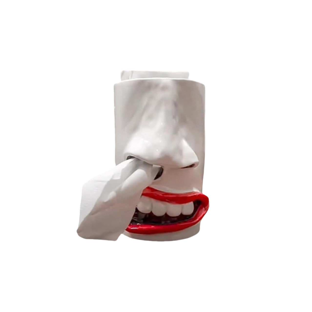2026 new Funny paper rack decorations Funny nostril tissue holder Resin handicrafts Tabletop ornaments