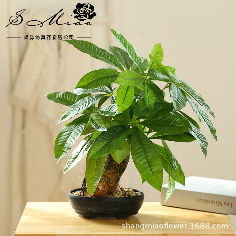 Fake flower fortune tree green plant bonsai artificial plant directly from the manufacturer simulation flower creative home ornament simulation potted plant