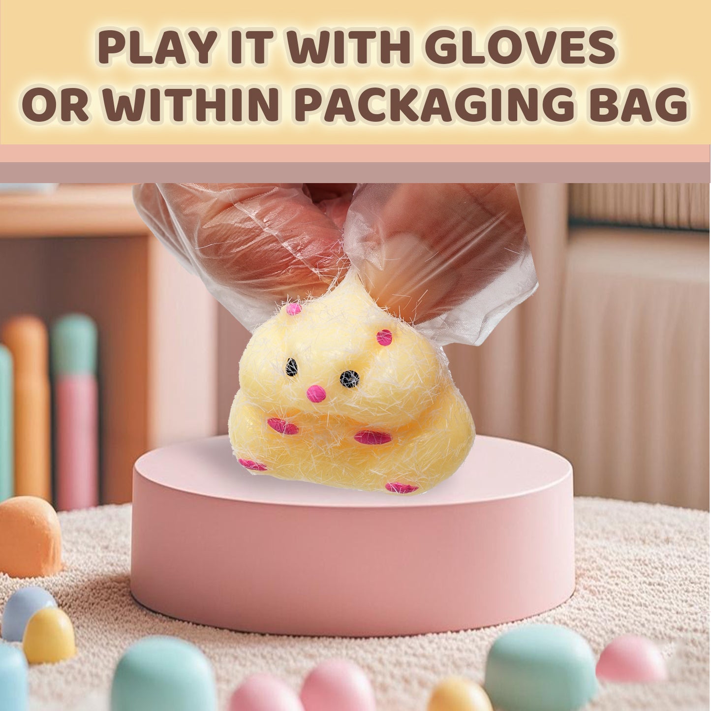 Pethomli 10 Pack Mini Squishy Hamster Squishies Toy, Cute Cheese Hamster Squeeze Sensory Toys, Furry Squishy Animal Relief Stress Ball with PVC Packaging Gifts Fidget Novelty Toy for Kids Adults