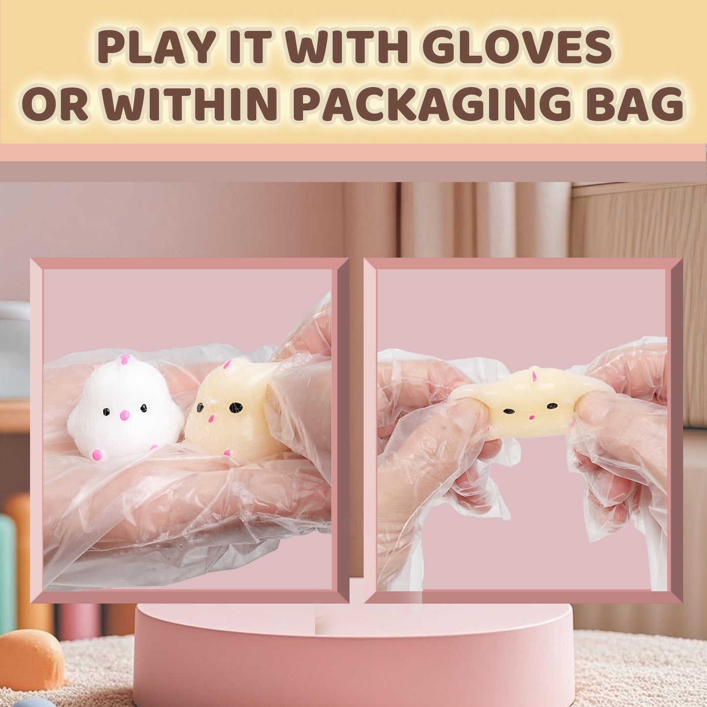 Pethomli 10 Pack Mini Squishy Chicken Squishies Toy, Cute Chicken Squeeze Sensory Toys, Furry Squishy Animal Relief Stress Ball with PVC Packaging Gifts Fidget Novelty Toy for Kids Adults Yellow
