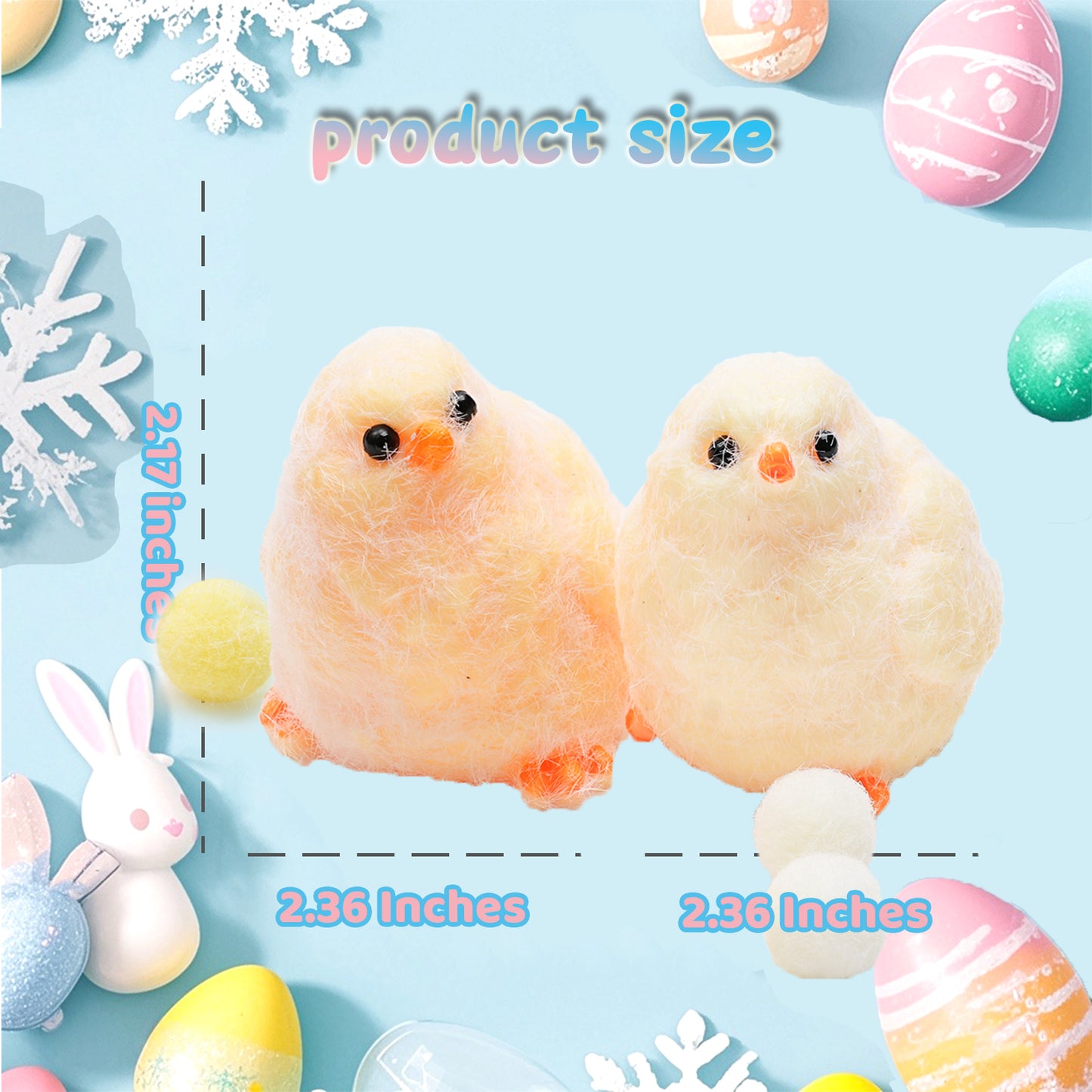 Pethomli 2 Pack Chick Squishies Toys Animal Squeeze Toy Ultra Soft Chick Squishy Animal Relief Stress Toys with PVC Packaging Gifts Fidget Novelty Toy for Kids Adults