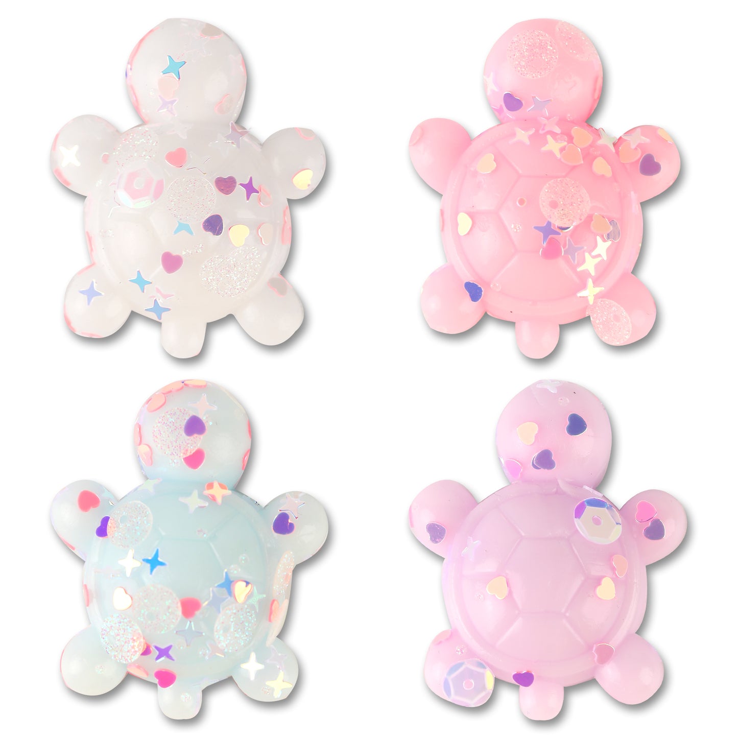4Pcs Cute Turtle Squishy Toys for Kids,Kawaii Animal Stress Relief Fidget Toy,Small Sea Turtle Squeeze Animal Squish Gifts for Adults and Children